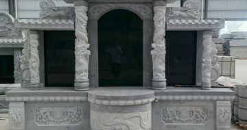 绥化 芝麻灰高档墓碑，土墓，可定制