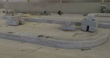 绥化 芝麻白整石坐凳（光面+自然面）