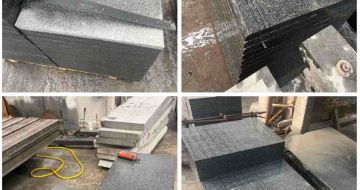 绥化 芝麻黑地铺石材