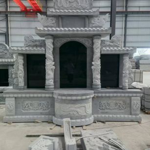 绥化 芝麻灰高档墓碑，土墓，可定制