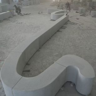 绥化 花岗岩整石坐凳拼装