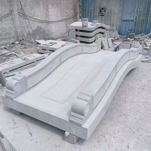 绥化 芝麻灰花岗岩园林景观 小石桥