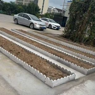 绥化 花边石、花围石、花园石安装效果