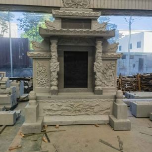 绥化 芝麻灰高档墓碑、土墓，一套也支持定做