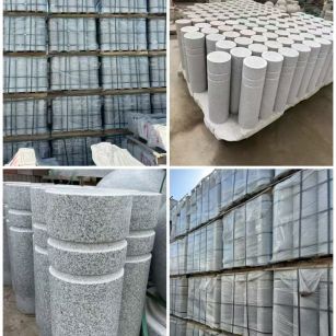 绥化 芝麻白花岗岩挡车柱、隔离柱多少钱