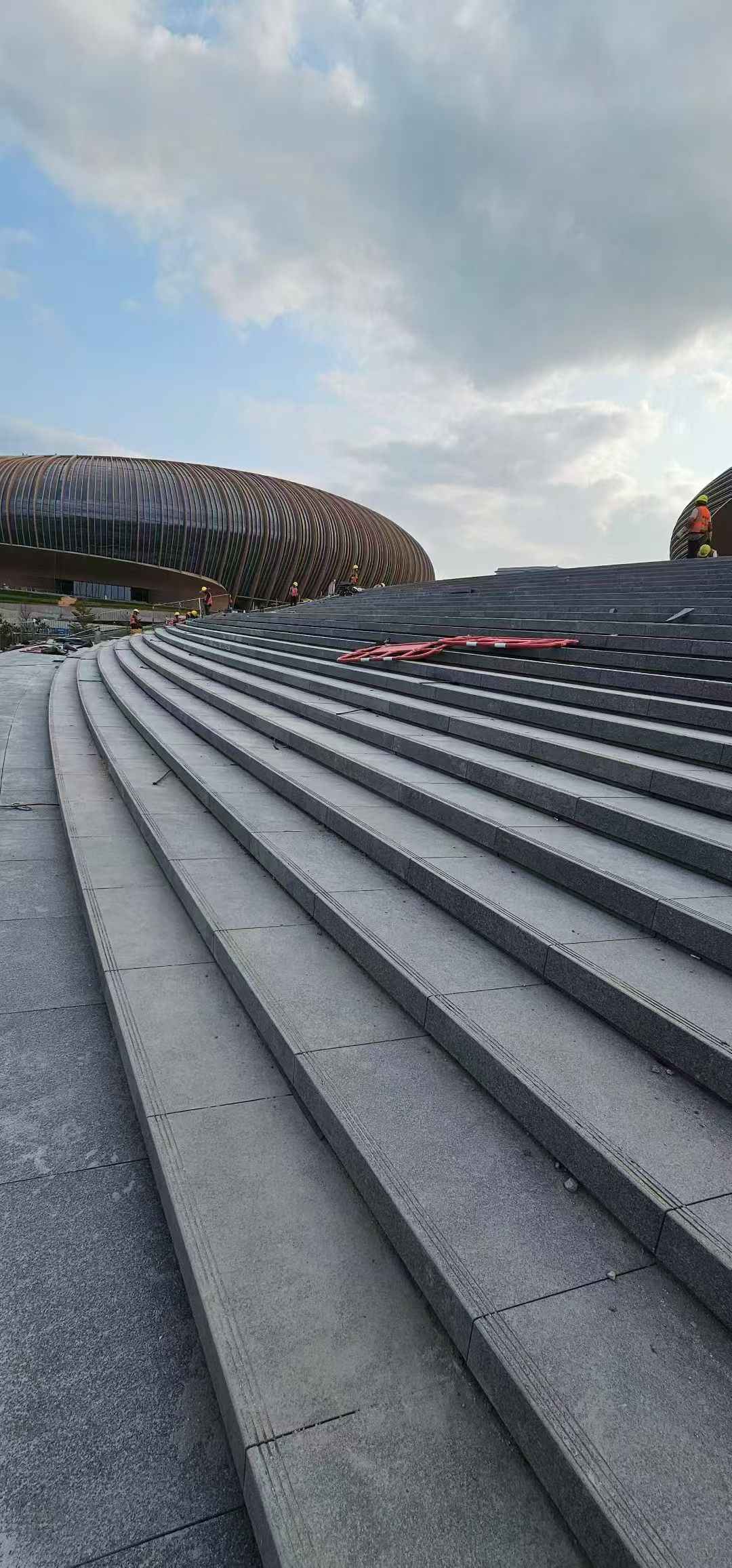 绥化 弧形整石台阶铺装效果图