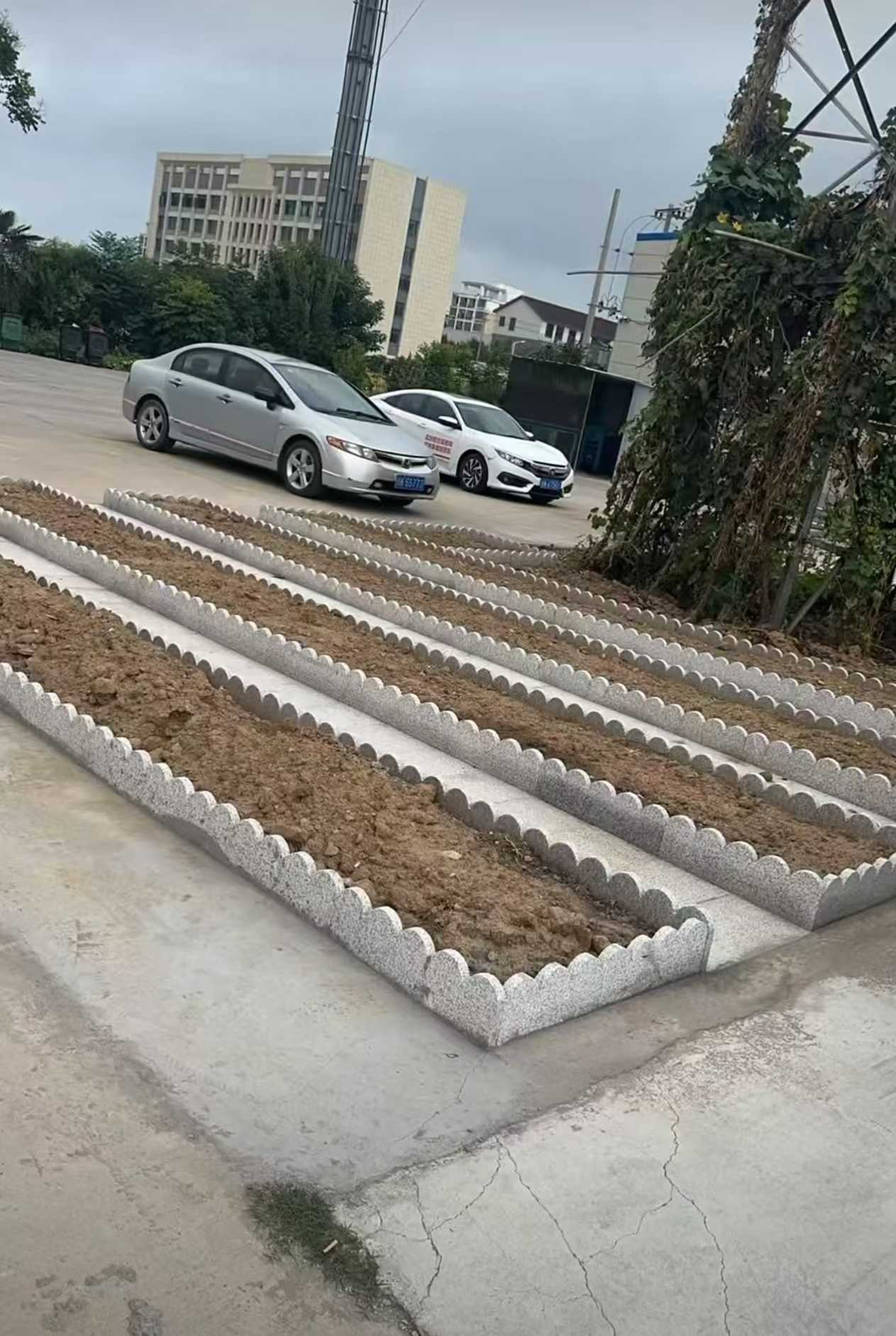 绥化 花边石、花围石、花园石安装效果