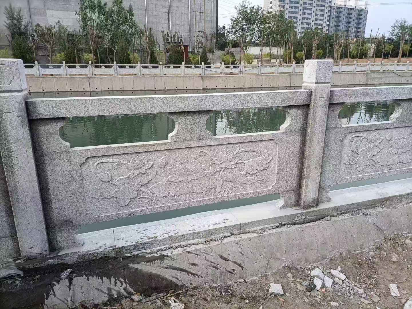 绥化 芙蓉白大花桥梁、河道，石材栏杆、围栏、护栏